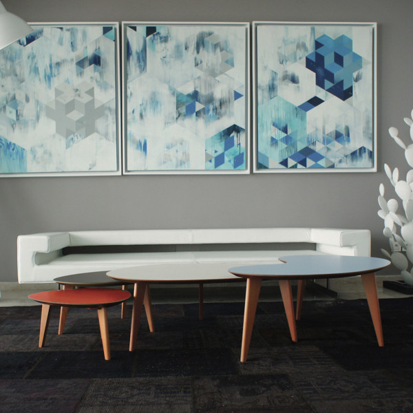 Ensemble de 4 tables basses / Gigognes PI1950 | Fred HERNANDEZ