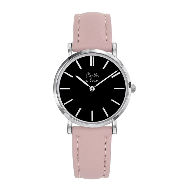 la véritable cuir rose pastel-F
