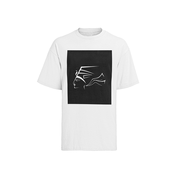 T-shirt blanc design vinyle Tadoupika